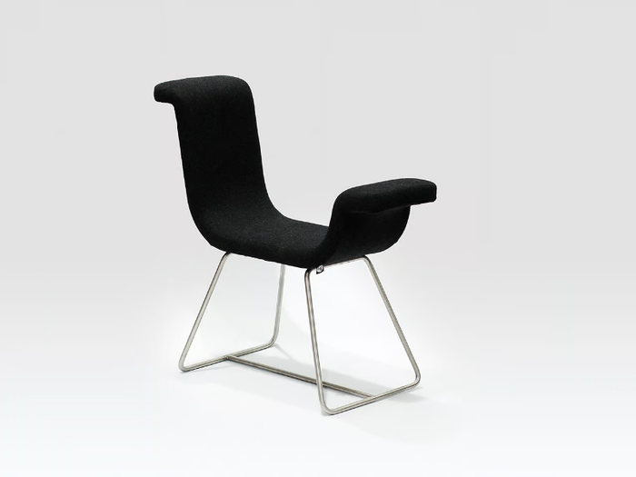 A-NORMAL - Sled base fabric chair _ Liqui Contracts